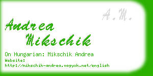 andrea mikschik business card